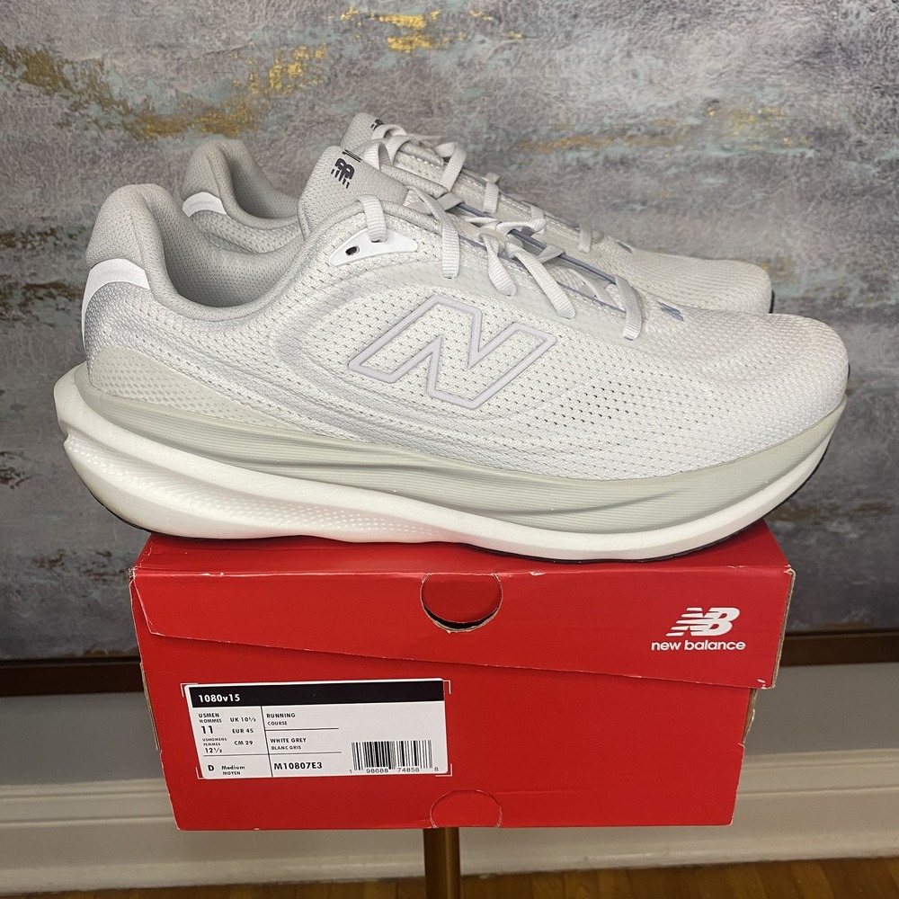New Balance Fresh Foam 1080v15 Shoes Mens Size 11 White Running Road Sneakers